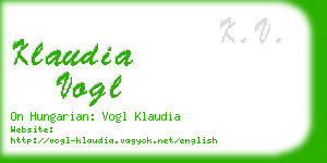 klaudia vogl business card